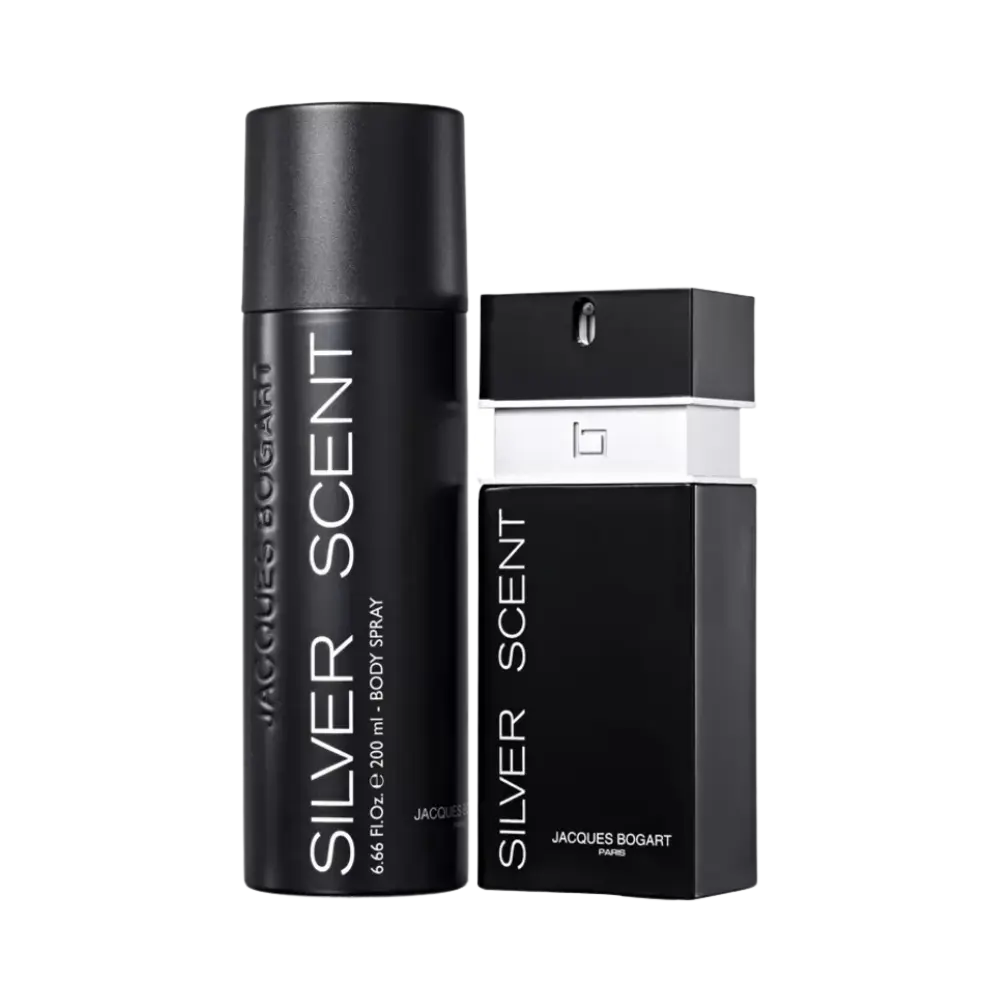 Kit Silver Scent Masculino Eau de Toilette + Body Spray Masculino - Jacques Bogart - Universo do Perfume