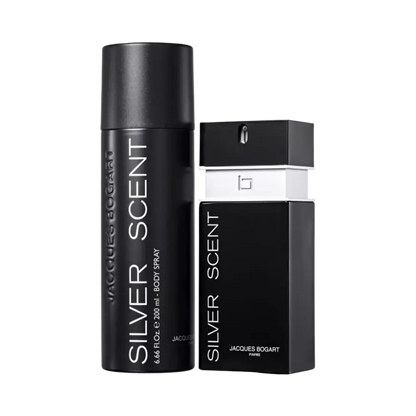 Kit Silver Scent Masculino Eau de Toilette + Body Spray Masculino - Jacques Bogart - Universo do Perfume