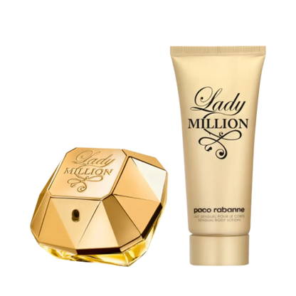Kit Lady Million Eau de Parfum Feminino + Loção Hidratante Corporal - Paco Rabanne - Universo do Perfume
