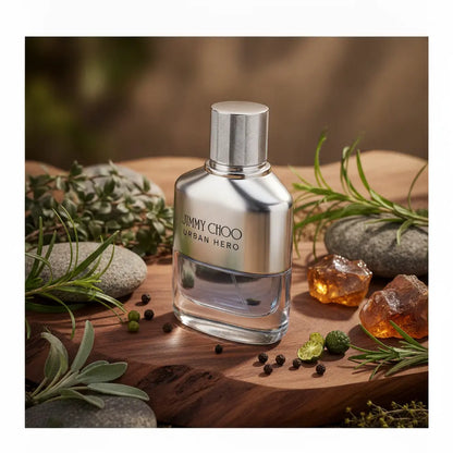 Perfume Decant Jimmy Choo Urban Hero Eau de Parfum Masculino em composição olfativa inspirada na fragrância