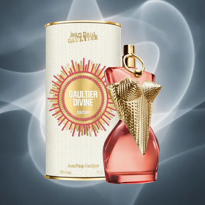 Perfume Divine Couture Eau de Parfum Feminino - Jean Paul Gaultier em composição atmosférica com iluminação sofisticada