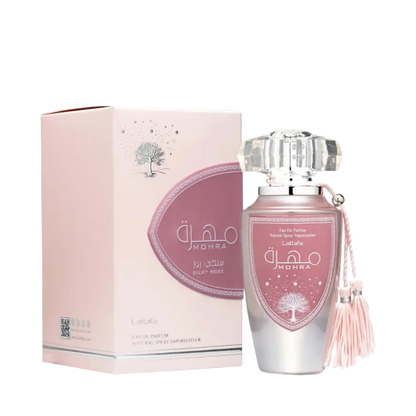 Mohra Silky Rose Eau de Parfum Feminino - Lattafa 100ml - Universo do Perfume