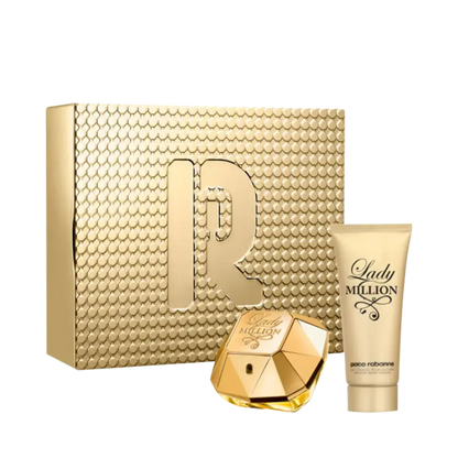 Kit Lady Million Eau de Parfum Feminino + Loção Hidratante Corporal - Paco Rabanne - Universo do Perfume
