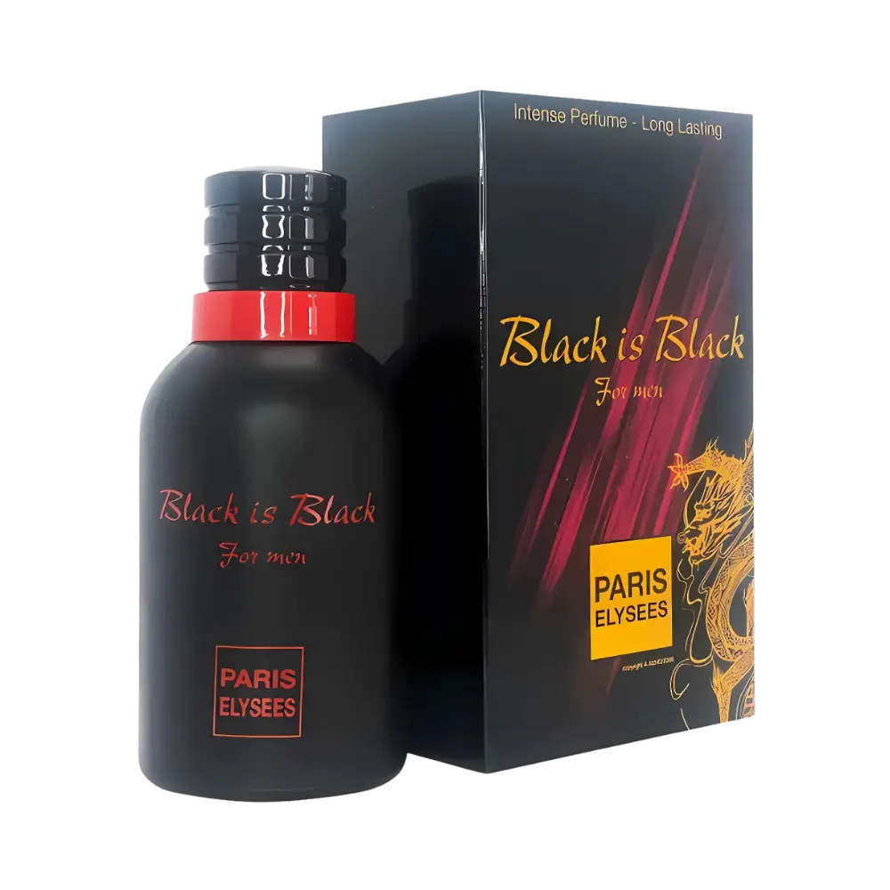 Black is Black For Men Eau de Toilette Masculino - Paris Elysees - Universo do Perfume