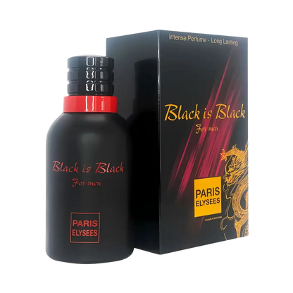 Black is Black For Men Eau de Toilette Masculino - Paris Elysees - Universo do Perfume
