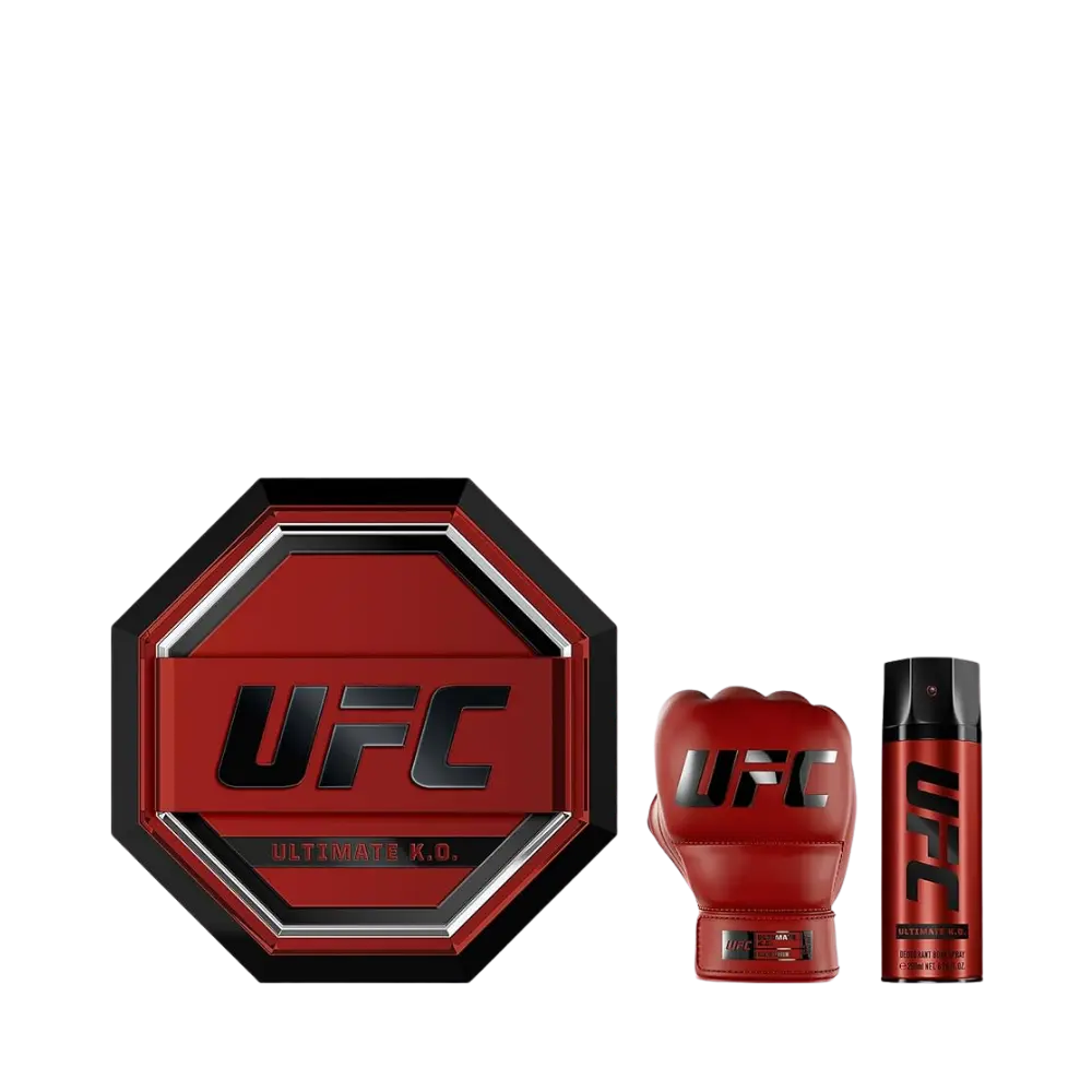 Kit UFC Ultimate K.O. Masculino (Eau de Parfum 100ml + Desodorante Corporal 200ml) - UFC - Universo do Perfume