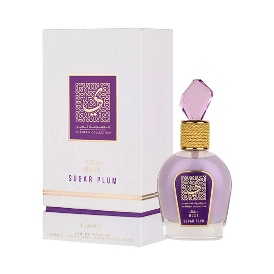 Musk Sugar Plum Thameen Collection Eau de Parfum Feminino - Lattafa - Universo do Perfume