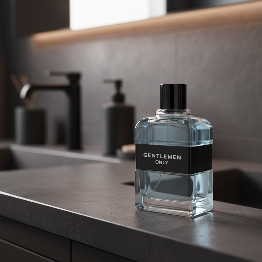 Perfume Gentlemen Only Eau de Toilette Masculino - Givenchy em ambiente elegante de lifestyle