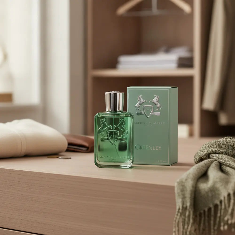 Perfume Greenley Eau de Parfum Unissex - Parfums de Marly em ambiente elegante de lifestyle
