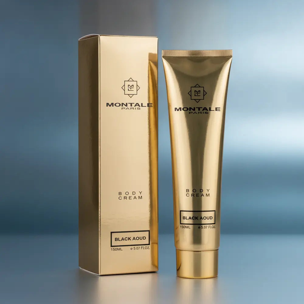 Perfume Hidratante Corporal Black Aoud Unissex - Montale em composição atmosférica com iluminação sofisticada