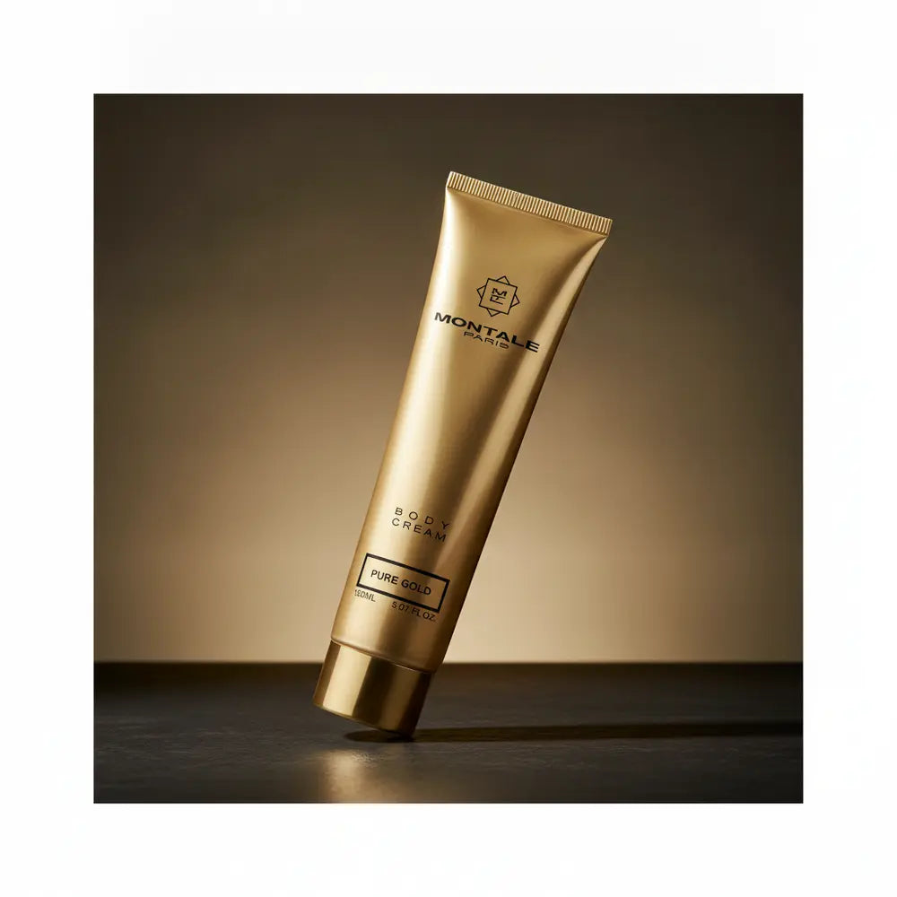 Perfume Hidratante Corporal Pure Gold Oriental Floral Feminino - Montale em composição de luxo com iluminação sofisticada
