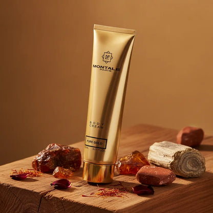 Perfume Hidratante Corporal Pure Gold Oriental Floral Feminino - Montale em composição olfativa inspirada na fragrância