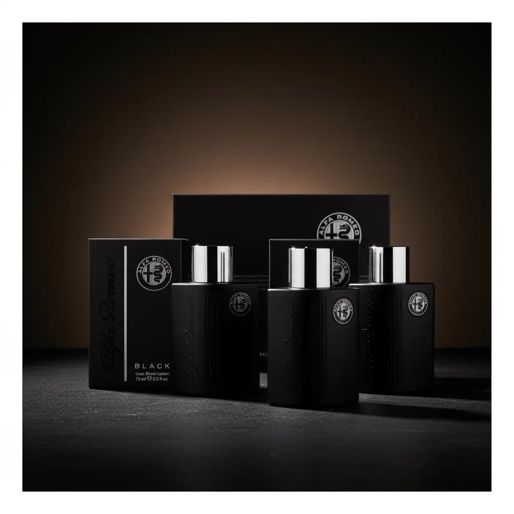 Kit Black Alfa Romeo Masculino Eau de Toilette + Loção Pós Barba - Alfa Romeo - Universo do Perfume