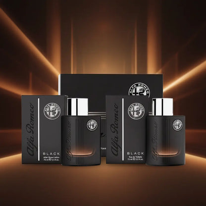Kit Black Alfa Romeo Masculino Eau de Toilette + Loção Pós Barba - Alfa Romeo - Universo do Perfume
