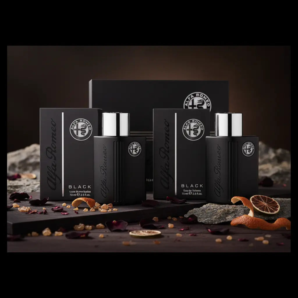 Kit Black Alfa Romeo Masculino Eau de Toilette + Loção Pós Barba - Alfa Romeo - Universo do Perfume