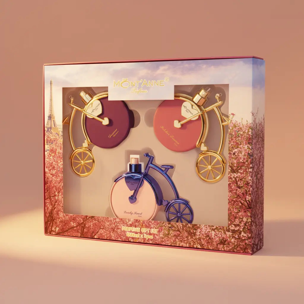 Kit Deserve Glamour + Pulcher Femme Luxe + Lovely Heart Luxe Eau de Parfum Feminino - Mont'Anne Parfums - Universo do Perfume
