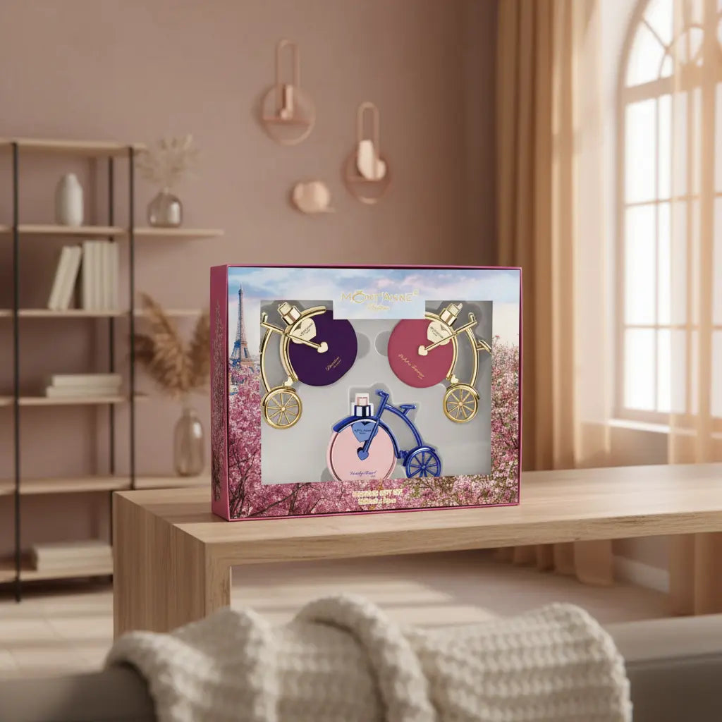 Kit Deserve Glamour + Pulcher Femme Luxe + Lovely Heart Luxe Eau de Parfum Feminino - Mont'Anne Parfums - Universo do Perfume