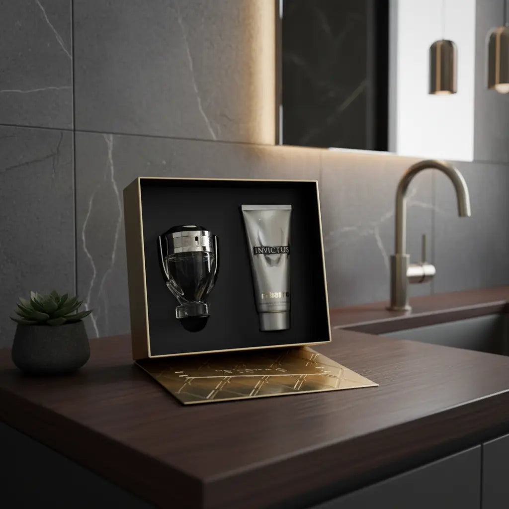 Kit Invictus Masculino Eau de Toilette + All Over Shampoo - Paco Rabanne - Universo do Perfume