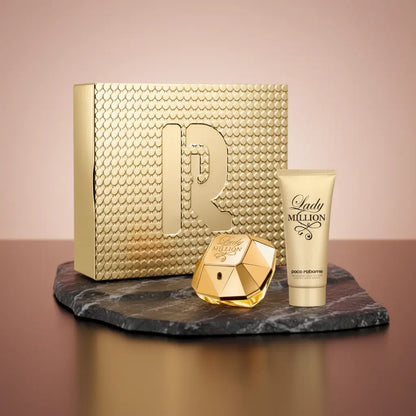 Kit Lady Million Eau de Parfum Feminino + Loção Hidratante Corporal - Paco Rabanne - Universo do Perfume