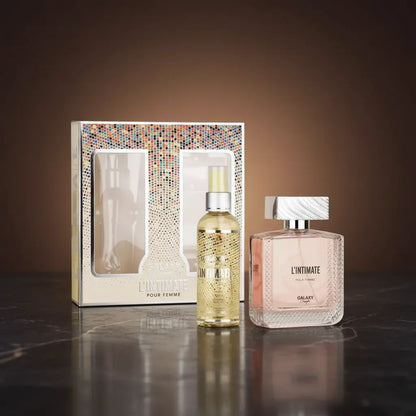 Kit L'Intimate Pour Femme Eau de Parfum Feminino + Body Mist 100ml - Galaxy Plus - Universo do Perfume