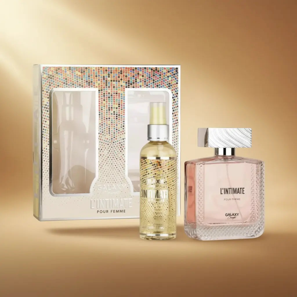 Kit L'Intimate Pour Femme Eau de Parfum Feminino + Body Mist 100ml - Galaxy Plus - Universo do Perfume