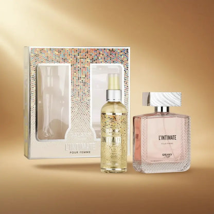 Kit L'Intimate Pour Femme Eau de Parfum Feminino + Body Mist 100ml - Galaxy Plus - Universo do Perfume