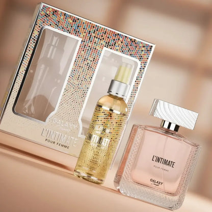 Kit L'Intimate Pour Femme Eau de Parfum Feminino + Body Mist 100ml - Galaxy Plus - Universo do Perfume