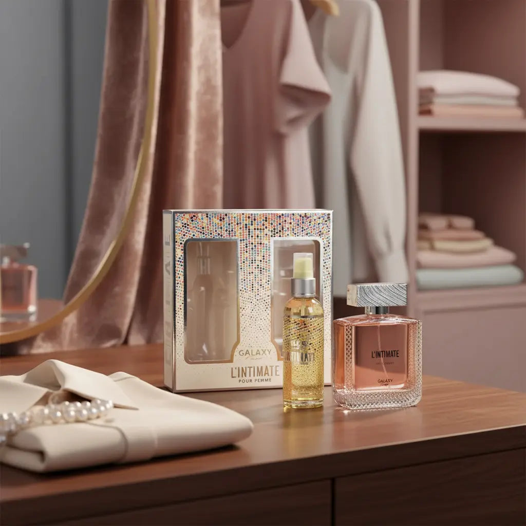 Kit L'Intimate Pour Femme Eau de Parfum Feminino + Body Mist 100ml - Galaxy Plus - Universo do Perfume