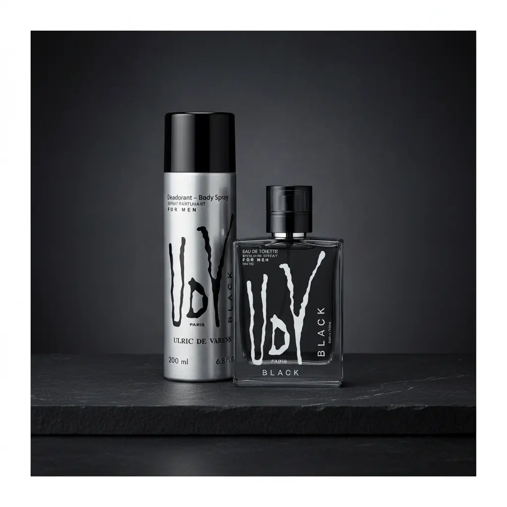 Kit Ulric de Varens Black Masculino Eau de Toilette + Desodorante - Ulric de Varens - Universo do Perfume