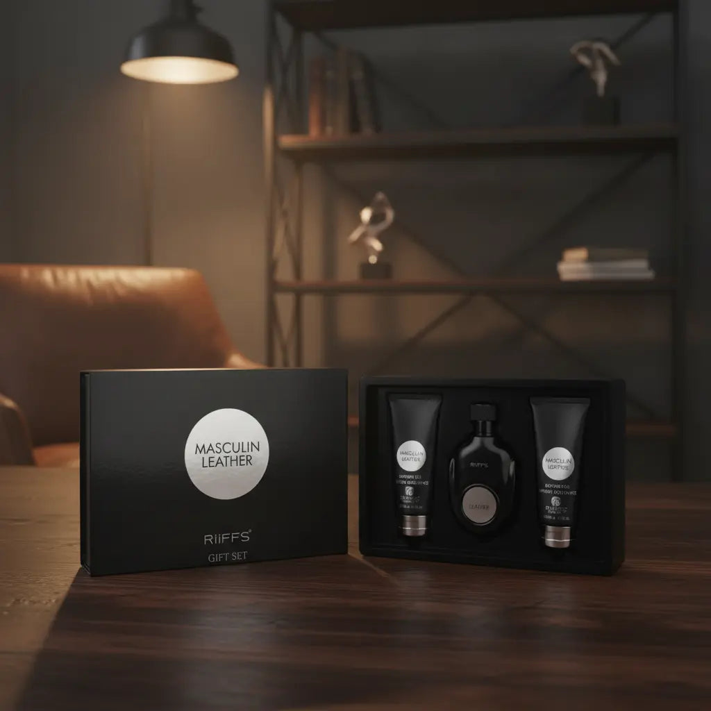 Kit Masculin Leather Eau de Parfum Masculino - Riiffs - Universo do Perfume