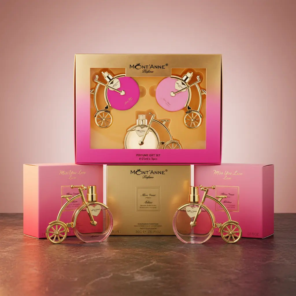 Kit Miss You Luxe + Miss You Glamour + Adieu Luxe Eau de Parfum Feminino - Mont'Anne Parfums - Universo do Perfume