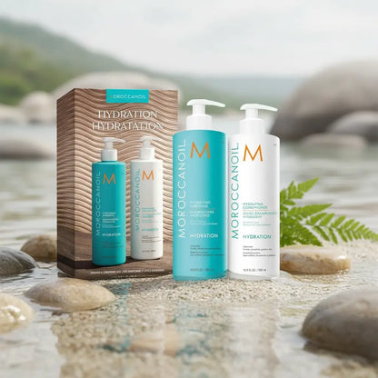 Kit Moroccanoil Duo Hydration Shampoo e Condicionador Todos os Cabelos - Moroccanoil - Universo do Perfume