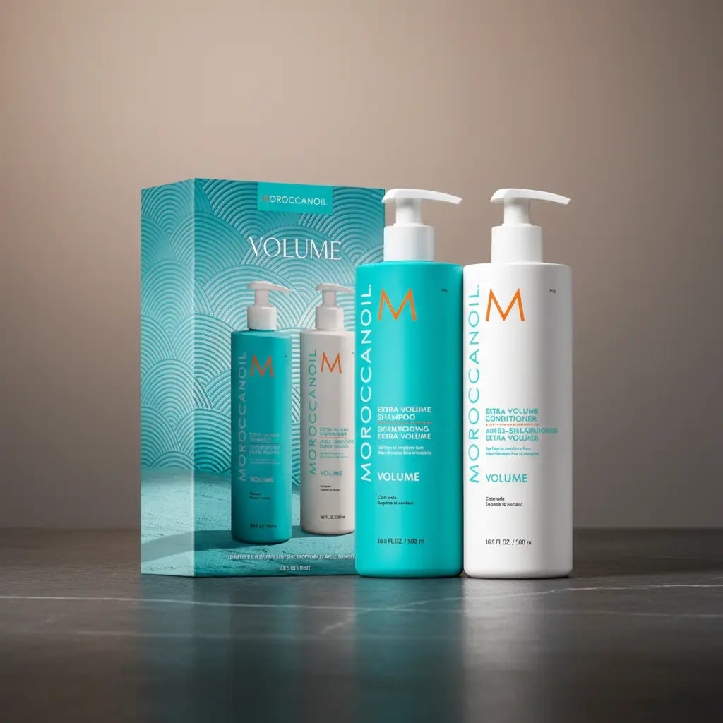 Kit Moroccanoil Volume Shampoo e Condicionador para Cabelos Finos - Moroccanoil - Universo do Perfume