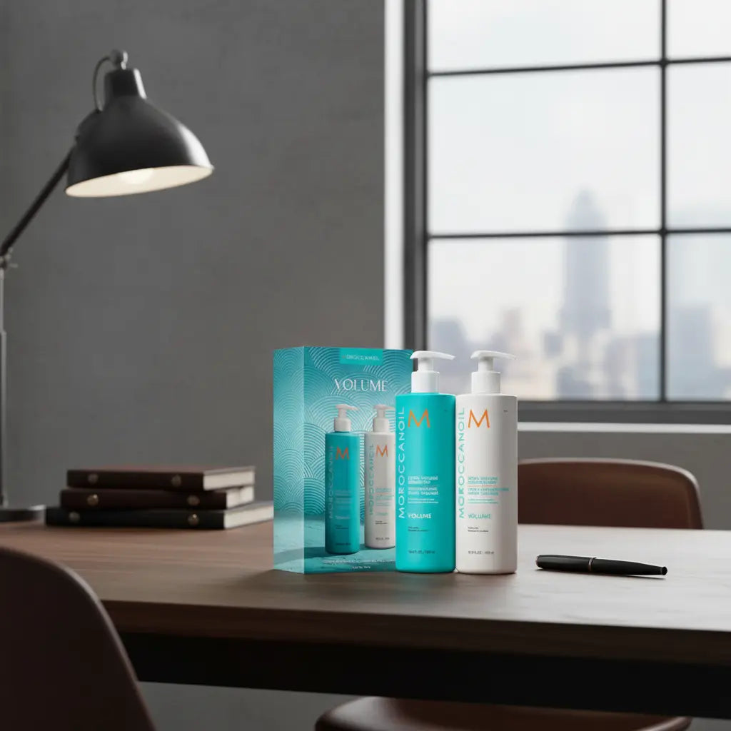 Kit Moroccanoil Volume Shampoo e Condicionador para Cabelos Finos - Moroccanoil - Universo do Perfume