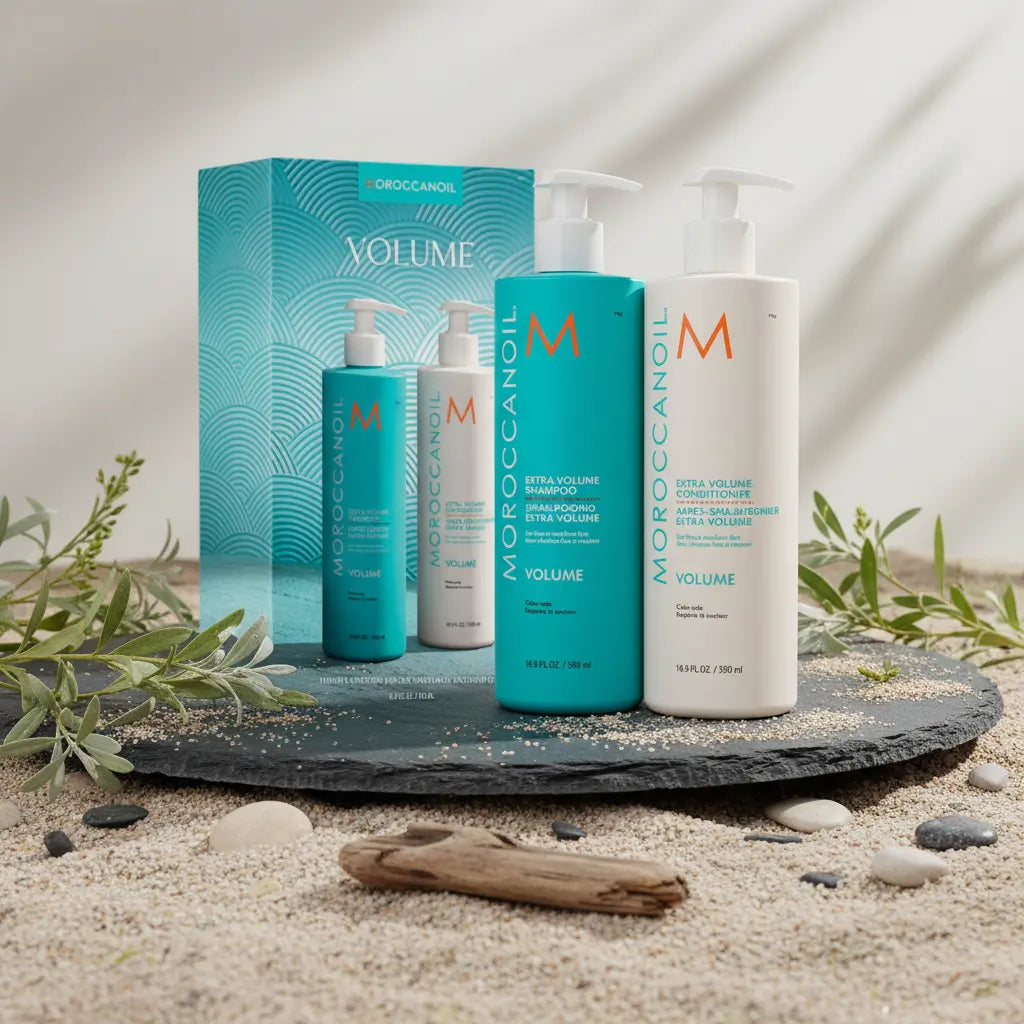 Kit Moroccanoil Volume Shampoo e Condicionador para Cabelos Finos - Moroccanoil - Universo do Perfume
