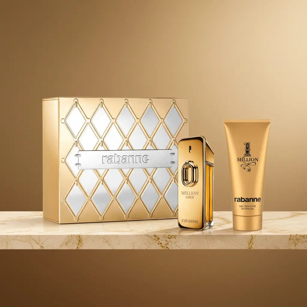 Kit One Million Gold Masculino Eau de Parfum Intense + Shower Gel Masculino - Paco Rabanne - Universo do Perfume