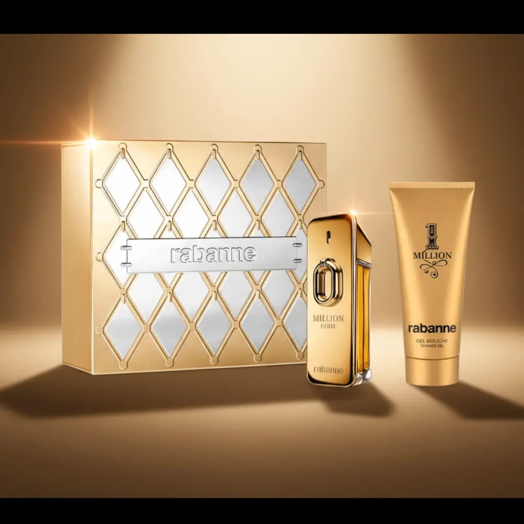Kit One Million Gold Masculino Eau de Parfum Intense + Shower Gel Masculino - Paco Rabanne - Universo do Perfume