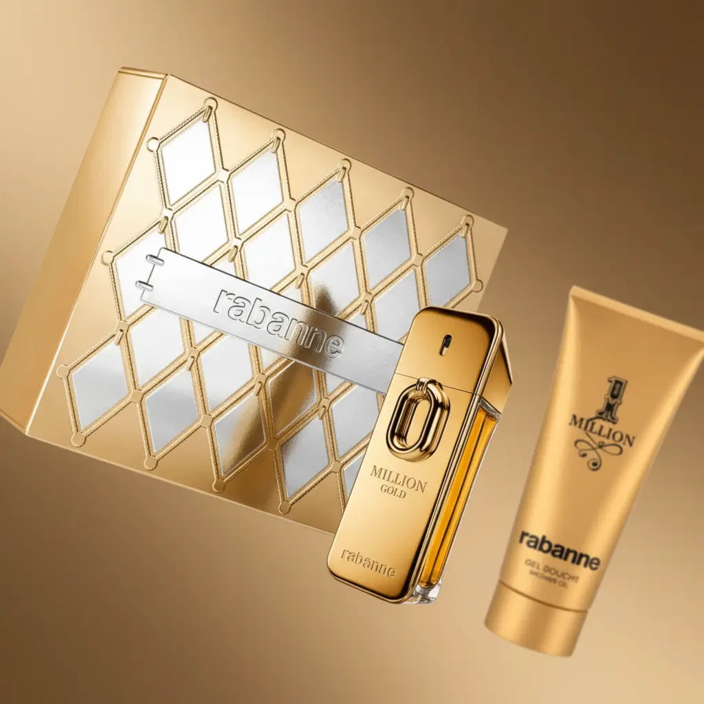 Kit One Million Gold Masculino Eau de Parfum Intense + Shower Gel Masculino - Paco Rabanne - Universo do Perfume