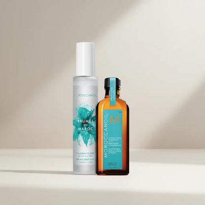 Kit Signature Scent Duo Bruma Perfumada e Óleo Capilar Unissex - Moroccanoil - Universo do Perfume