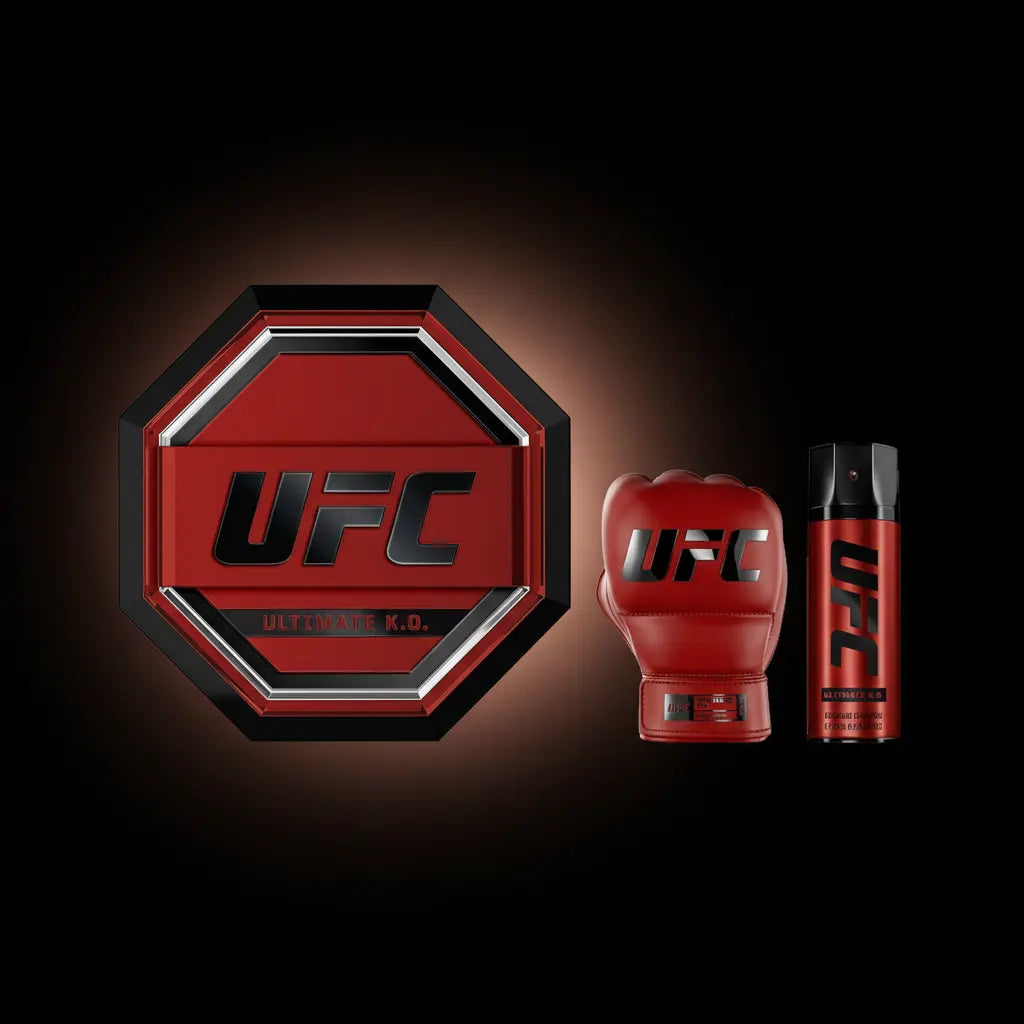 Kit UFC Ultimate K.O. Masculino (Eau de Parfum 100ml + Desodorante Corporal 200ml) - UFC - Universo do Perfume