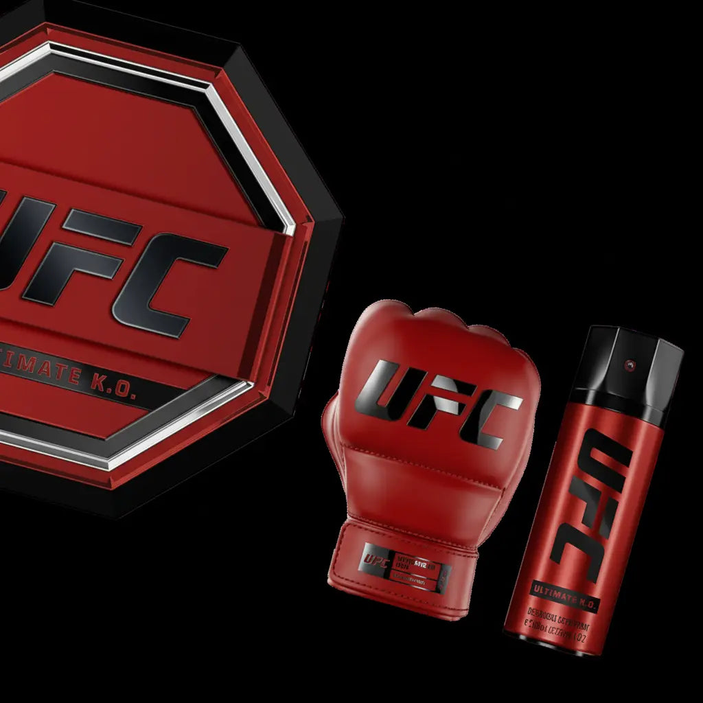 Kit UFC Ultimate K.O. Masculino (Eau de Parfum 100ml + Desodorante Corporal 200ml) - UFC - Universo do Perfume