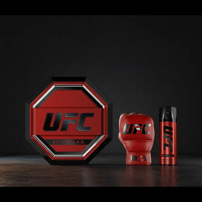 Kit UFC Ultimate K.O. Masculino (Eau de Parfum 100ml + Desodorante Corporal 200ml) - UFC - Universo do Perfume