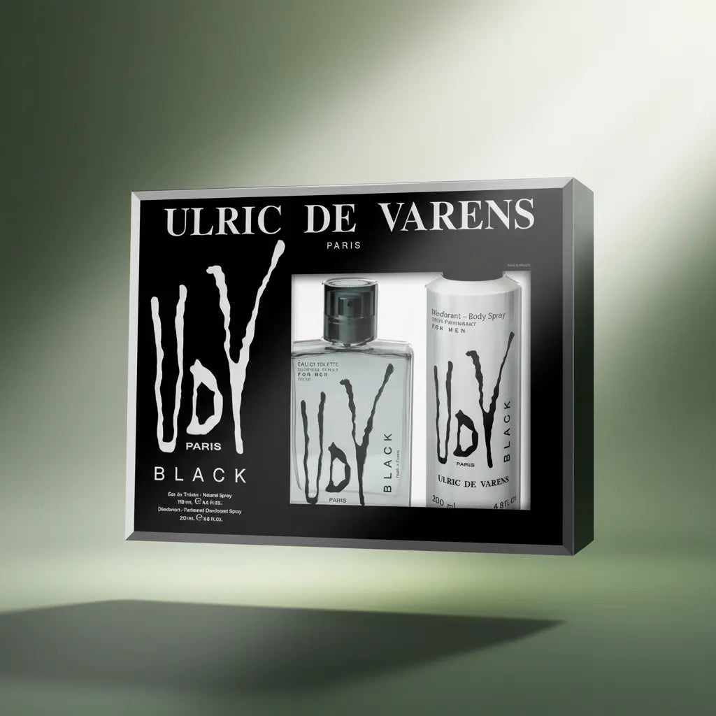 Kit Ulric de Varens Black Masculino Eau de Toilette + Desodorante - Ulric de Varens - Universo do Perfume
