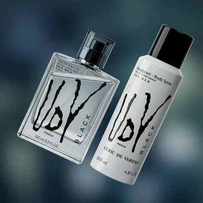 Kit Ulric de Varens Black Masculino Eau de Toilette + Desodorante - Ulric de Varens - Universo do Perfume