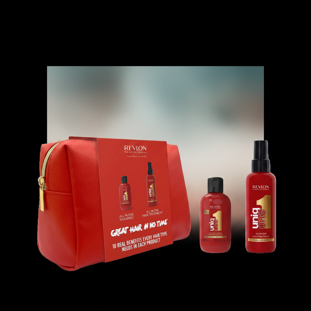 Kit Uniq One Tratamento Capilar com Shampoo, Leave-in e Necessaire - Revlon - Universo do Perfume