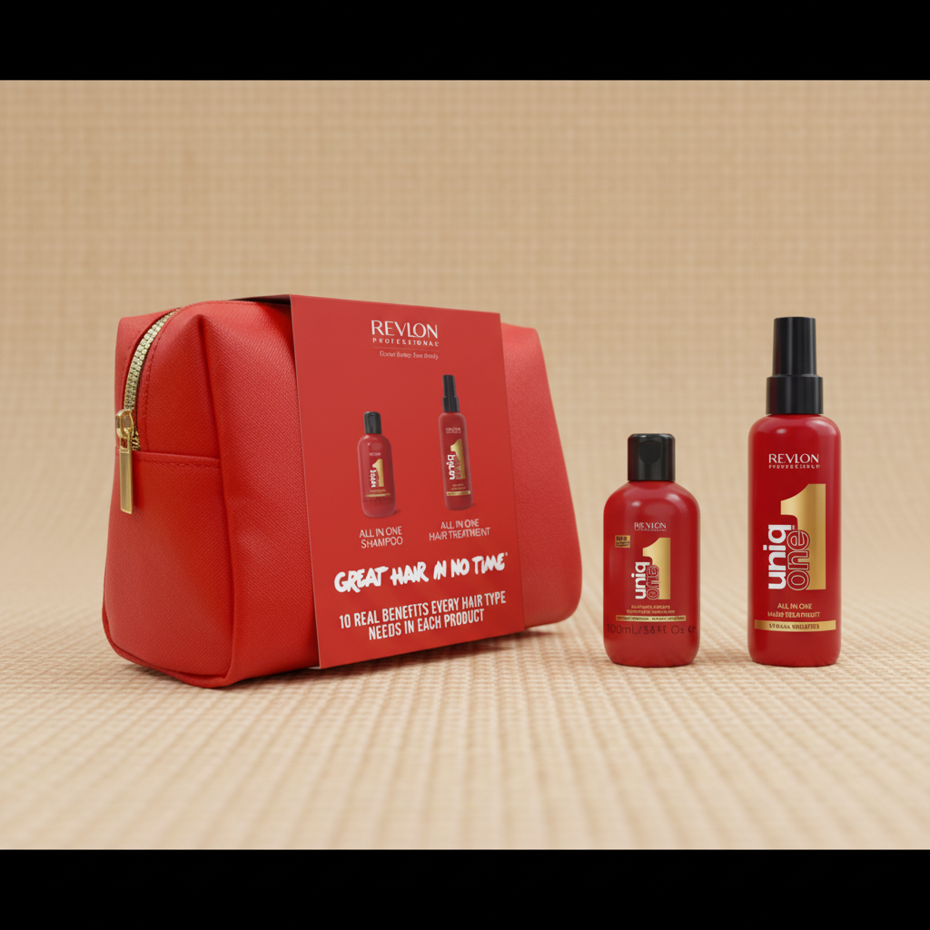 Kit Uniq One Tratamento Capilar com Shampoo, Leave-in e Necessaire - Revlon - Universo do Perfume
