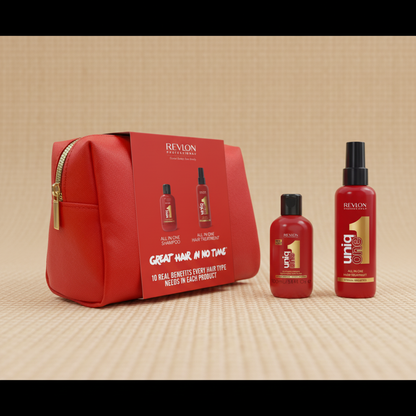 Kit Uniq One Tratamento Capilar com Shampoo, Leave-in e Necessaire - Revlon - Universo do Perfume
