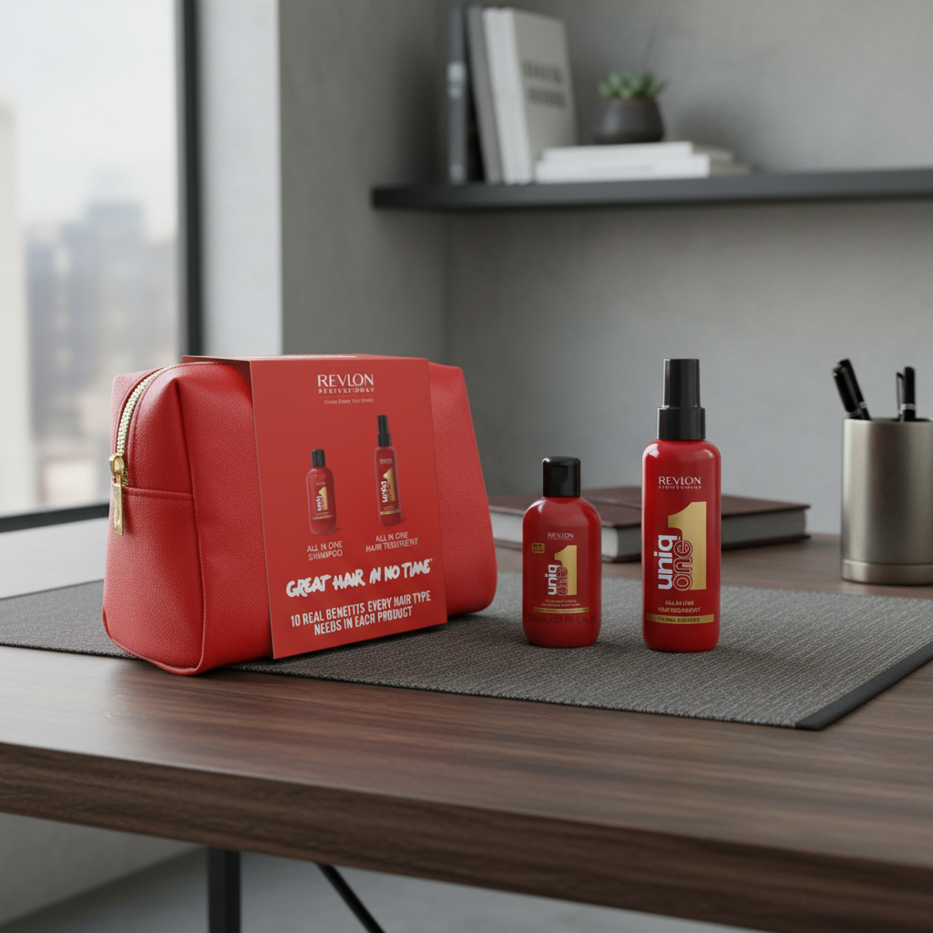 Kit Uniq One Tratamento Capilar com Shampoo, Leave-in e Necessaire - Revlon - Universo do Perfume