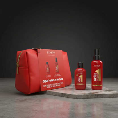 Kit Uniq One Tratamento Capilar com Shampoo, Leave-in e Necessaire - Revlon - Universo do Perfume