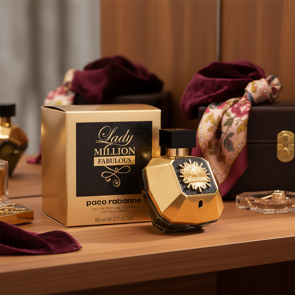 Perfume Lady Million Fabulous Eau de Parfum Intense Feminino - Paco Rabanne em ambiente elegante de lifestyle